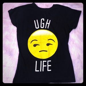 ❤️ 4/$20 ugh Emoji tee shirt